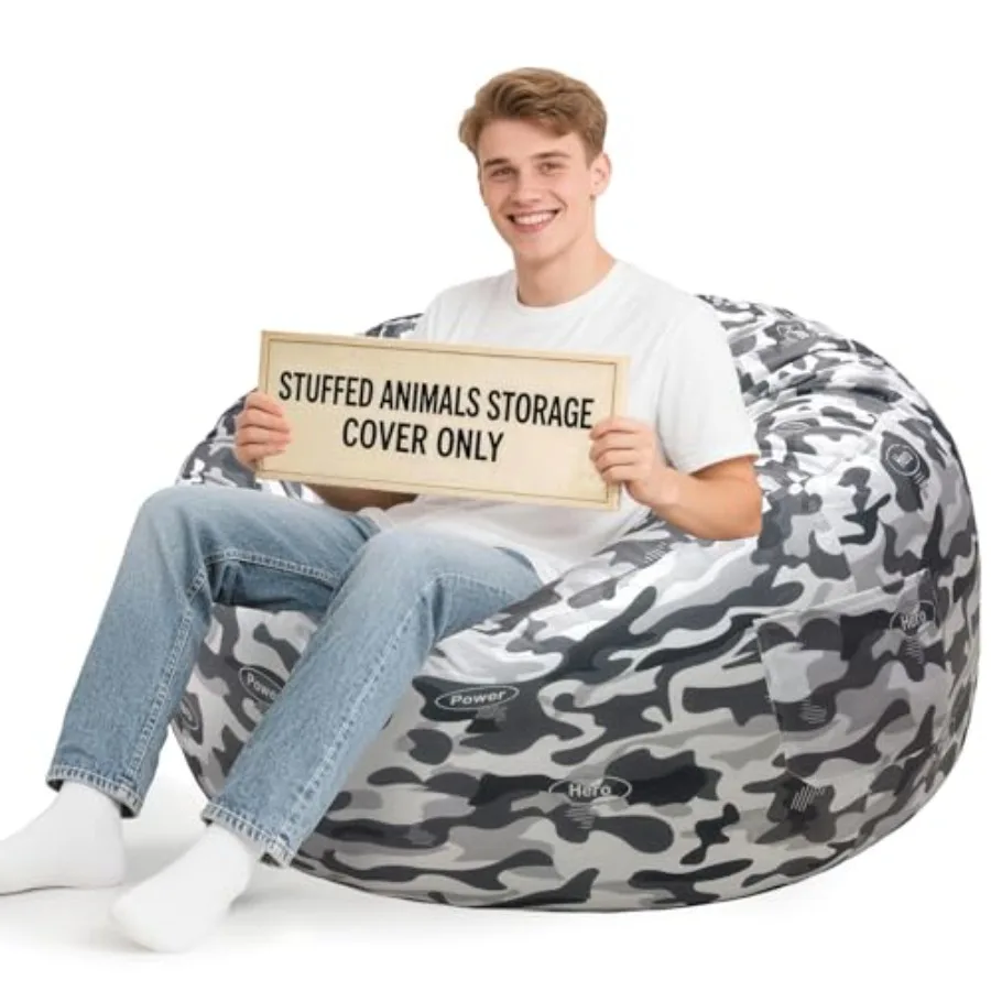 Camo Stuffed Animals Storage Bean Bag Chair Cover for Adult Teen, Cozy Velvet Plush Toy Organizer Seat, Cover Only, No Filling
Camo Stuffed Animals Storage Bean Bag Chair Cover for Adult Teen, Cozy Velvet Plush Toy Organizer Seat, Cover Only, No Filling