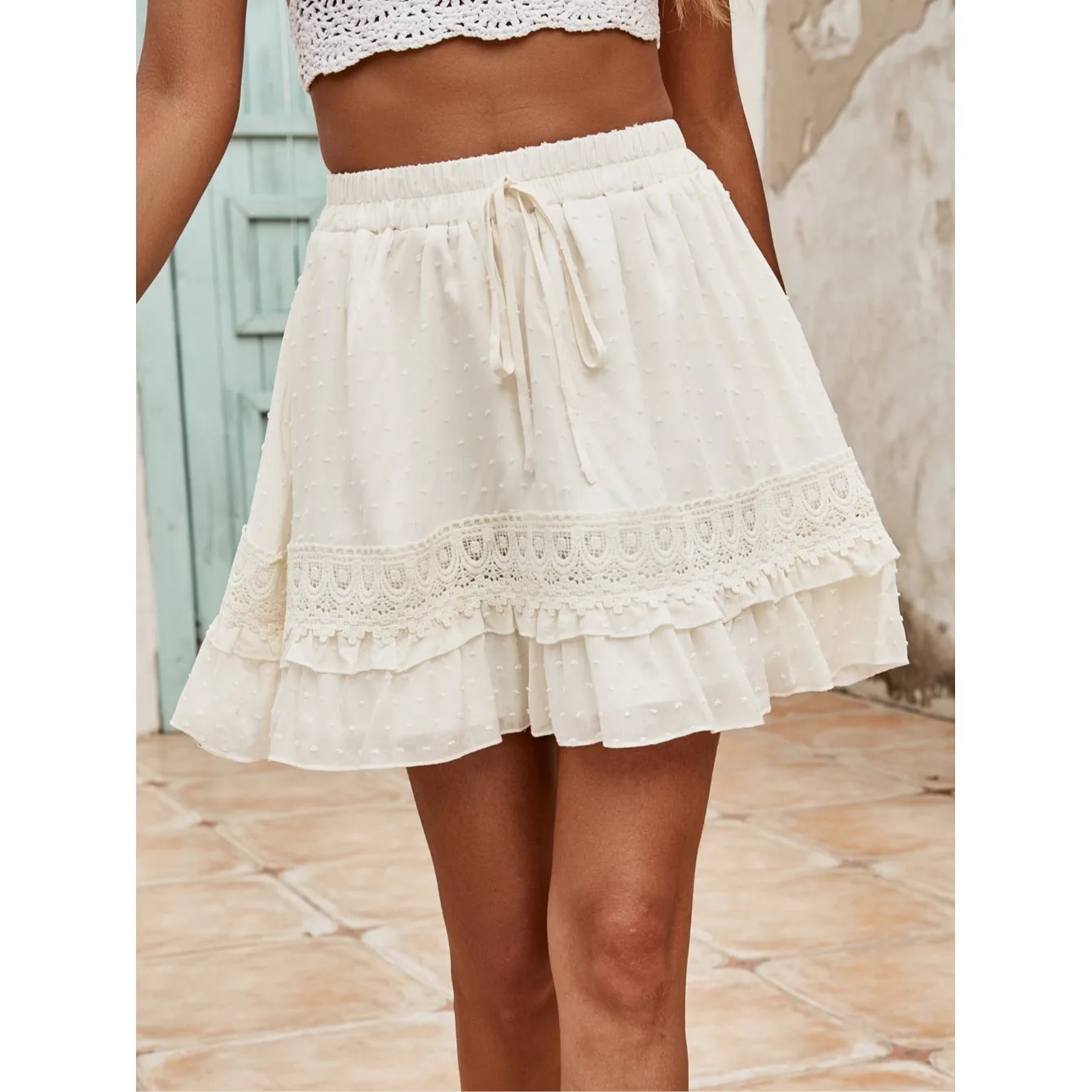 Sexy White Skirt with Lace Decoration Women's Wrap Sle Teasing Faion Spring Summer Skirt Polyester Material Cake Skirt
Sexy White Skirt with Lace Decoration Women's Wrap Sle Teasing Faion Spring Summer Skirt Polyester Material Cake Skirt