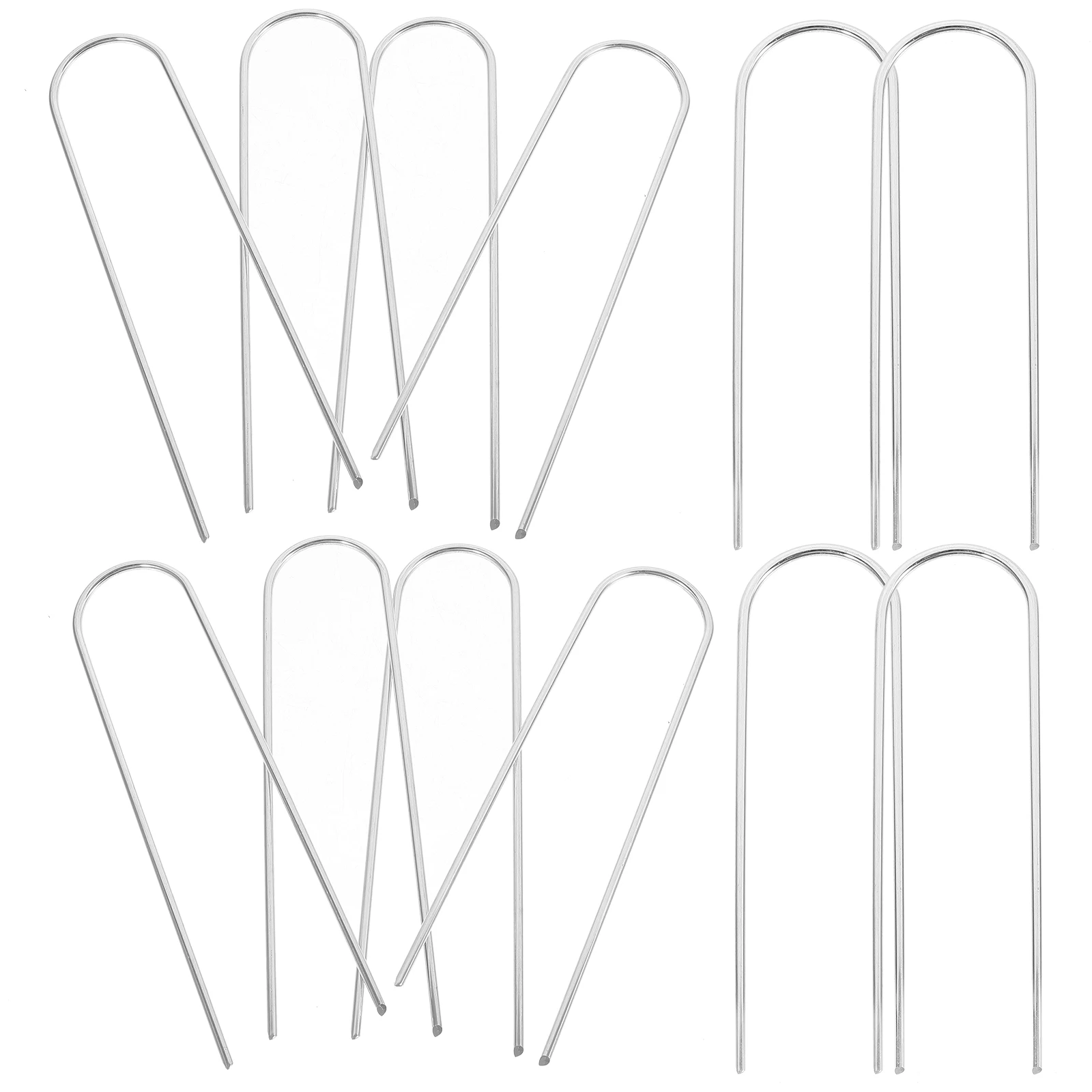 12Pcs U Shape Strong Metal Garden Stakes for Fabric Netting Fence Windproof Outdoor Yard Ground Anchors
12Pcs U Shape Strong Metal Garden Stakes for Fabric Netting Fence Windproof Outdoor Yard Ground Anchors