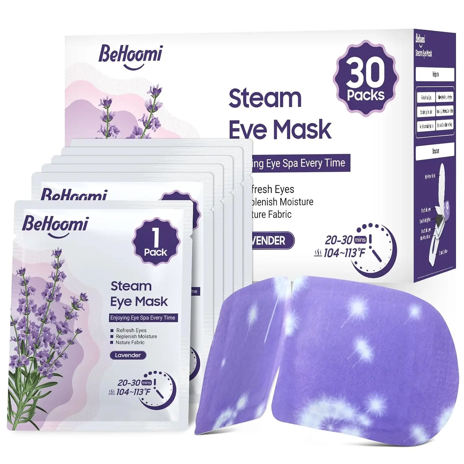 30Packs Steam Eye Mask, Heated Eye Mask Warm Compress for Eyes, Self Heating Disposable Steam Mask for Home Sleep
30Packs Steam Eye Mask, Heated Eye Mask Warm Compress for Eyes, Self Heating Disposable Steam Mask for Home Sleep