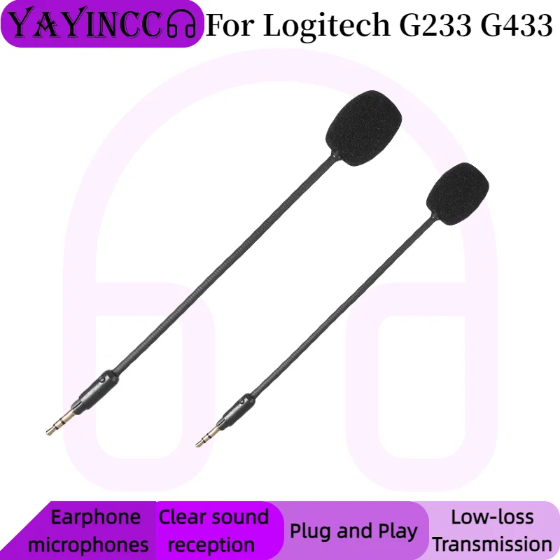 YAYINCC Replacement Gaming Mics 3.5mm Game Microphone For Logitech G233 G433 Detachable microphone rod plug and play MIC
YAYINCC Replacement Gaming Mics 3.5mm Game Microphone For Logitech G233 G433 Detachable microphone rod plug and play MIC