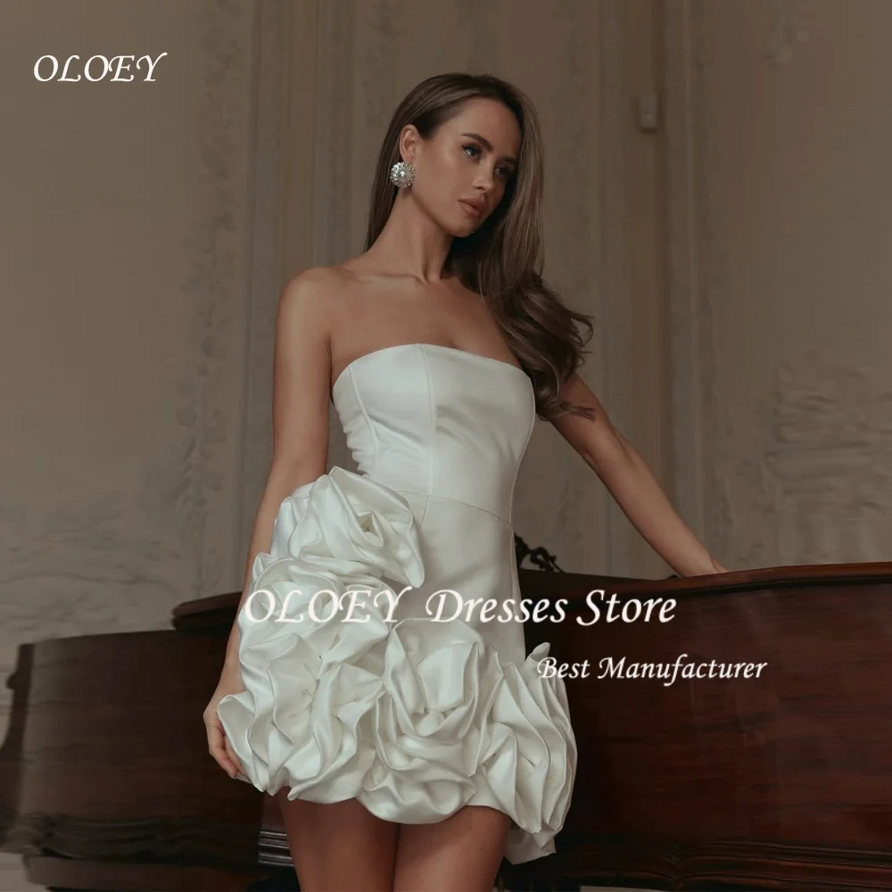 OLOEY Mini-Length Sweet A Line Evening Dress Strapless Soft Satin Prom Gown Pleats Back Corset Customized Saudi Arabia
OLOEY Mini-Length Sweet A Line Evening Dress Strapless Soft Satin Prom Gown Pleats Back Corset Customized Saudi Arabia