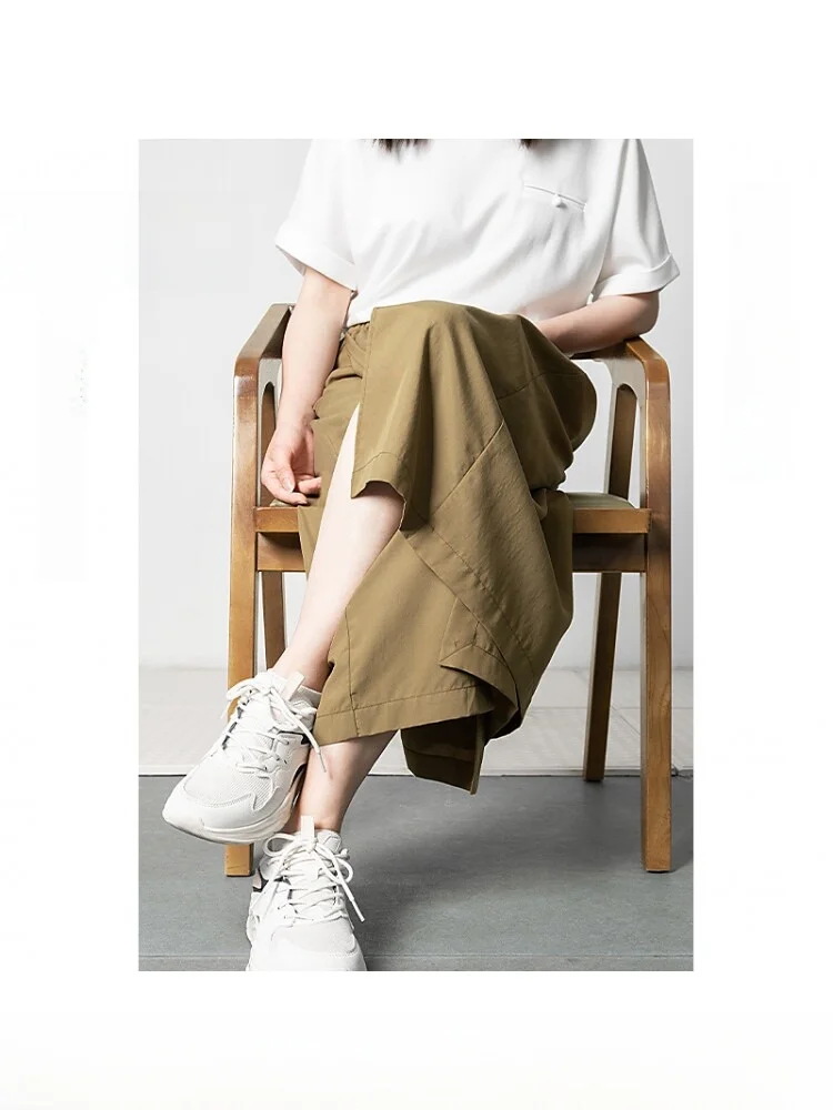 Summer Thin Rayon Loose Split Wide Leg Pants Women's Summer Skirt Pants Large Size Nine Points Slimming Women's Pants
Summer Thin Rayon Loose Split Wide Leg Pants Women's Summer Skirt Pants Large Size Nine Points Slimming Women's Pants