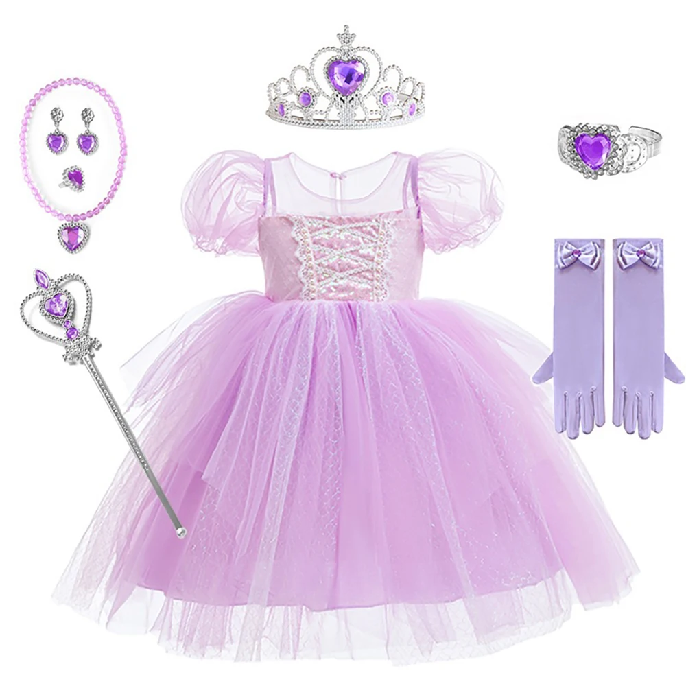 Pink Princess Dress For Girl With Jewelry Accessories Party Costume Puff Sleeve Tulle Dress for Prom Night Birthday Clothing
Pink Princess Dress For Girl With Jewelry Accessories Party Costume Puff Sleeve Tulle Dress for Prom Night Birthday Clothing