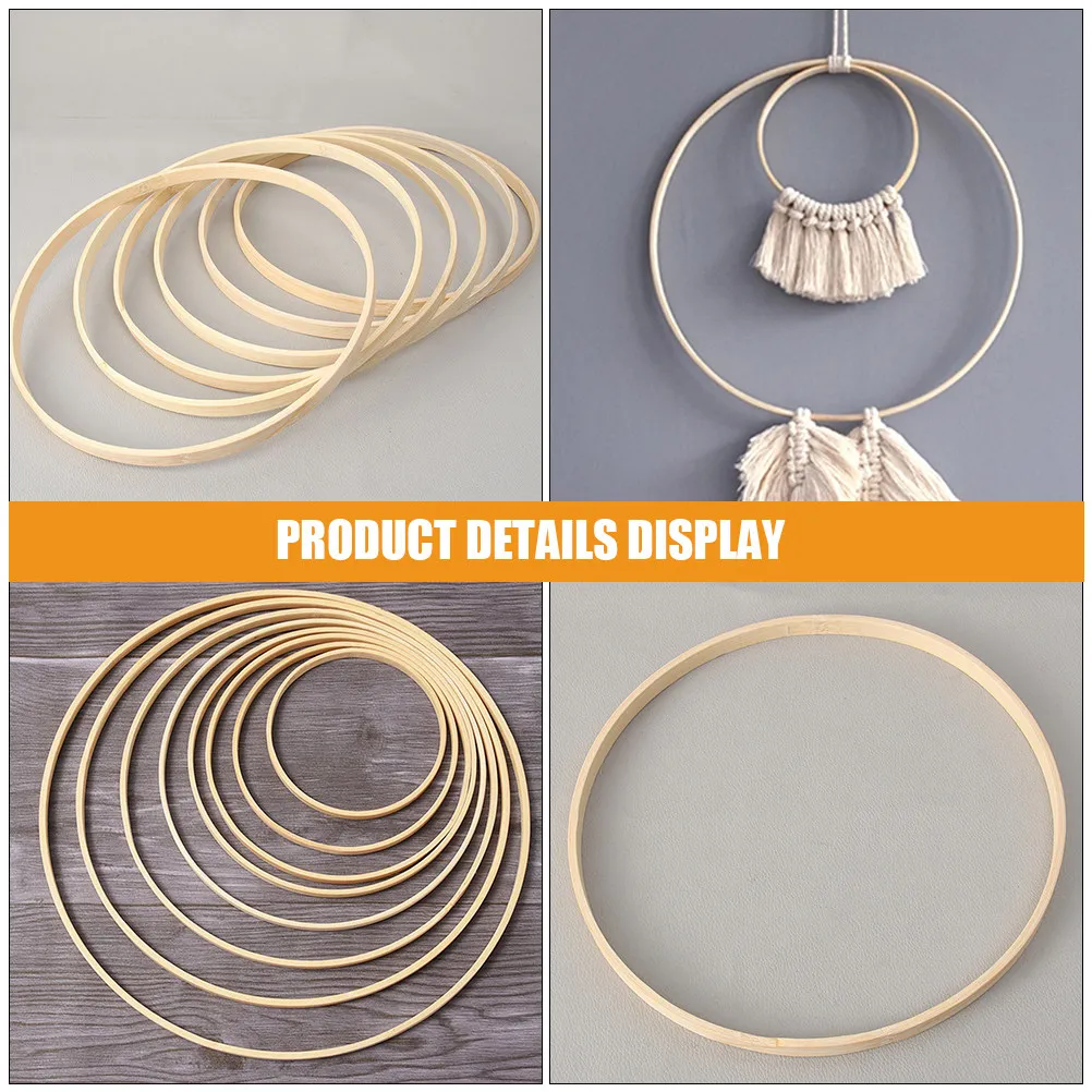 8Pcs Bamboo Hoops for DIY Crafts Dream Catcher Base Wreath Making Macrame Supplies Floral Decoration Bamboo Ring Set
8Pcs Bamboo Hoops for DIY Crafts Dream Catcher Base Wreath Making Macrame Supplies Floral Decoration Bamboo Ring Set
