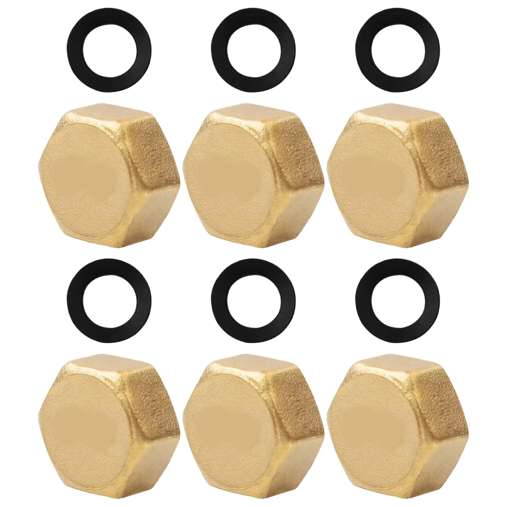 6 Pcs Water Pipe End Cap Garden Hose Repair Fittings Ends Replacement Plug Brass Flare Copper
6 Pcs Water Pipe End Cap Garden Hose Repair Fittings Ends Replacement Plug Brass Flare Copper