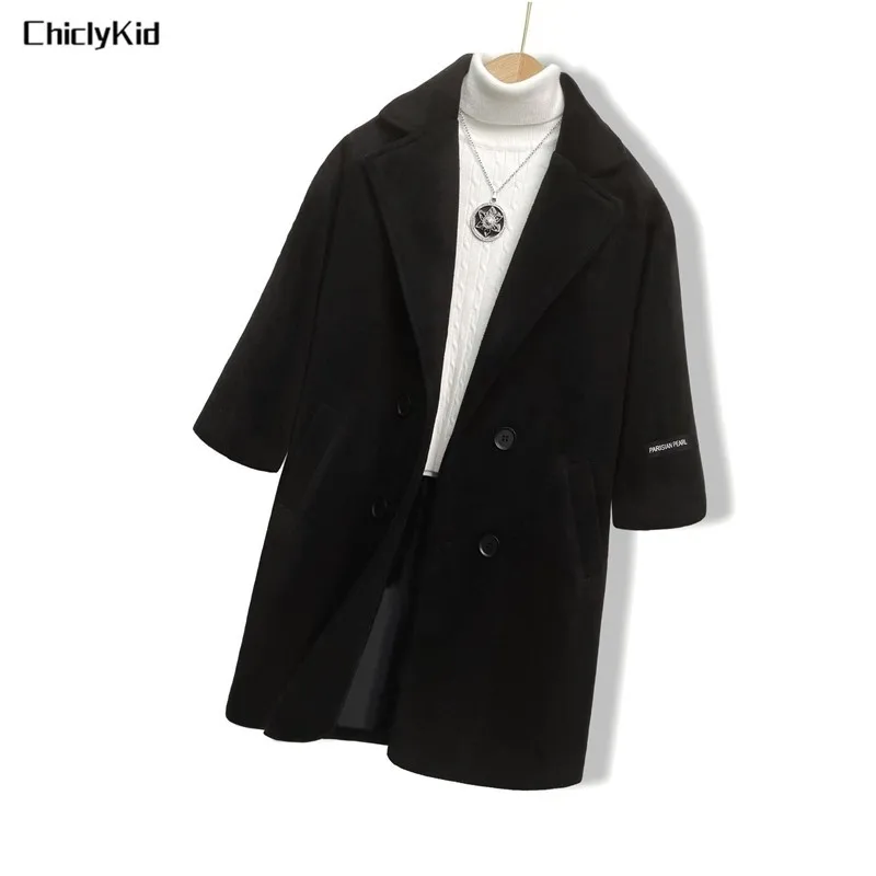 Boys Autumn Winter Solid Double-breasted Long Woolen Coat Kids Fashion Windbreaker Jacket Children Outerwear Thick Overcoat
Boys Autumn Winter Solid Double-breasted Long Woolen Coat Kids Fashion Windbreaker Jacket Children Outerwear Thick Overcoat