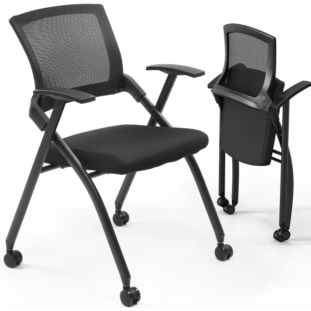 2 Pack Stackable Conference Room Chairs with Wheels, Folding Office Chair with Rebound Back, Padded Seat for Training Room
2 Pack Stackable Conference Room Chairs with Wheels, Folding Office Chair with Rebound Back, Padded Seat for Training Room