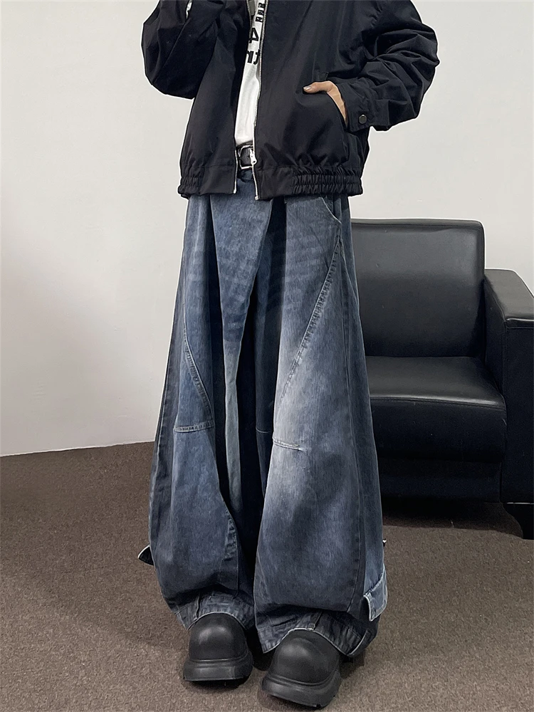 American Style Oversize Workwear Jeans Men's High Waist Faded Color Wide Leg Pants Straight Cut Loose Fit Spring Trend
American Style Oversize Workwear Jeans Men's High Waist Faded Color Wide Leg Pants Straight Cut Loose Fit Spring Trend
