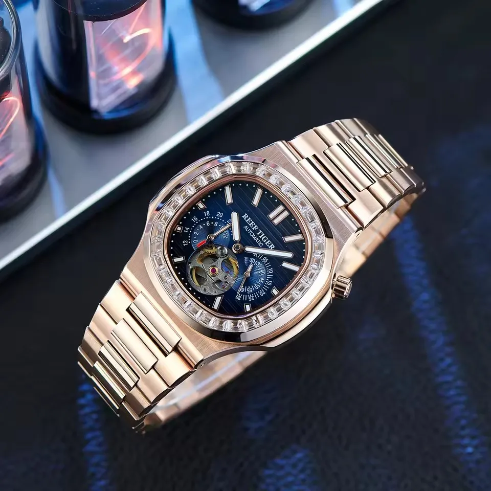 Мужские автоматические часы Reef Tiger, 44 мм, квадратные механические наручные часы, 50 м, водонепроницаемые, со светящимся кристаллом, безель, скелетонизированный циферблат, 24 часа
Мужские автоматические часы Reef Tiger, 44 мм, квадратные механические наручные часы, 50 м, водонепроницаемые, со светящимся кристаллом, безель, скелетонизированный циферблат, 24 часа