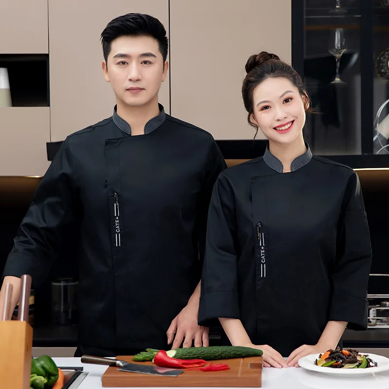 Chef Workwear Men Long Sleeve Autumn Winter Hotel Western Restaurant Kitchen Workwear Cake Baking Cotton Chef Uniform Women
Chef Workwear Men Long Sleeve Autumn Winter Hotel Western Restaurant Kitchen Workwear Cake Baking Cotton Chef Uniform Women