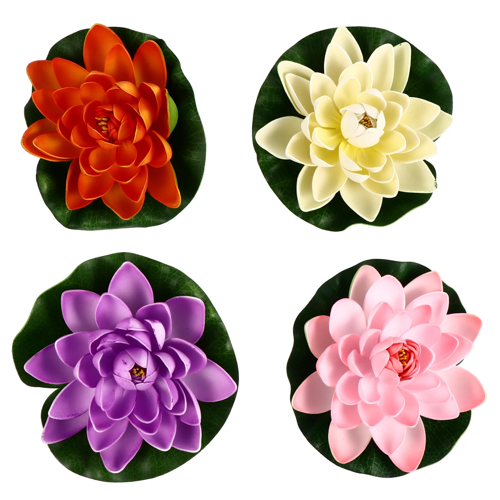 4pcs Lotus Decor Artificial Flowers 17cm White Orange Purple Pink Artificial Flowers for Fish Tank Pond Floating
4pcs Lotus Decor Artificial Flowers 17cm White Orange Purple Pink Artificial Flowers for Fish Tank Pond Floating