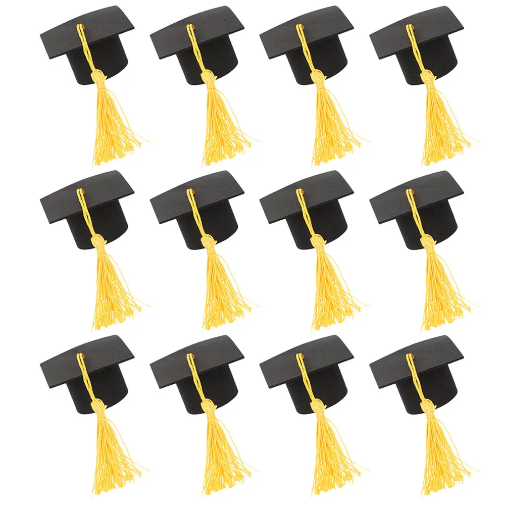 12pcs Mini Graduation Caps Yellow Tassels Cake Cupcake Decorations Edible Safe Party Supplies Bachelor Hat Toppers Dessert
12pcs Mini Graduation Caps Yellow Tassels Cake Cupcake Decorations Edible Safe Party Supplies Bachelor Hat Toppers Dessert