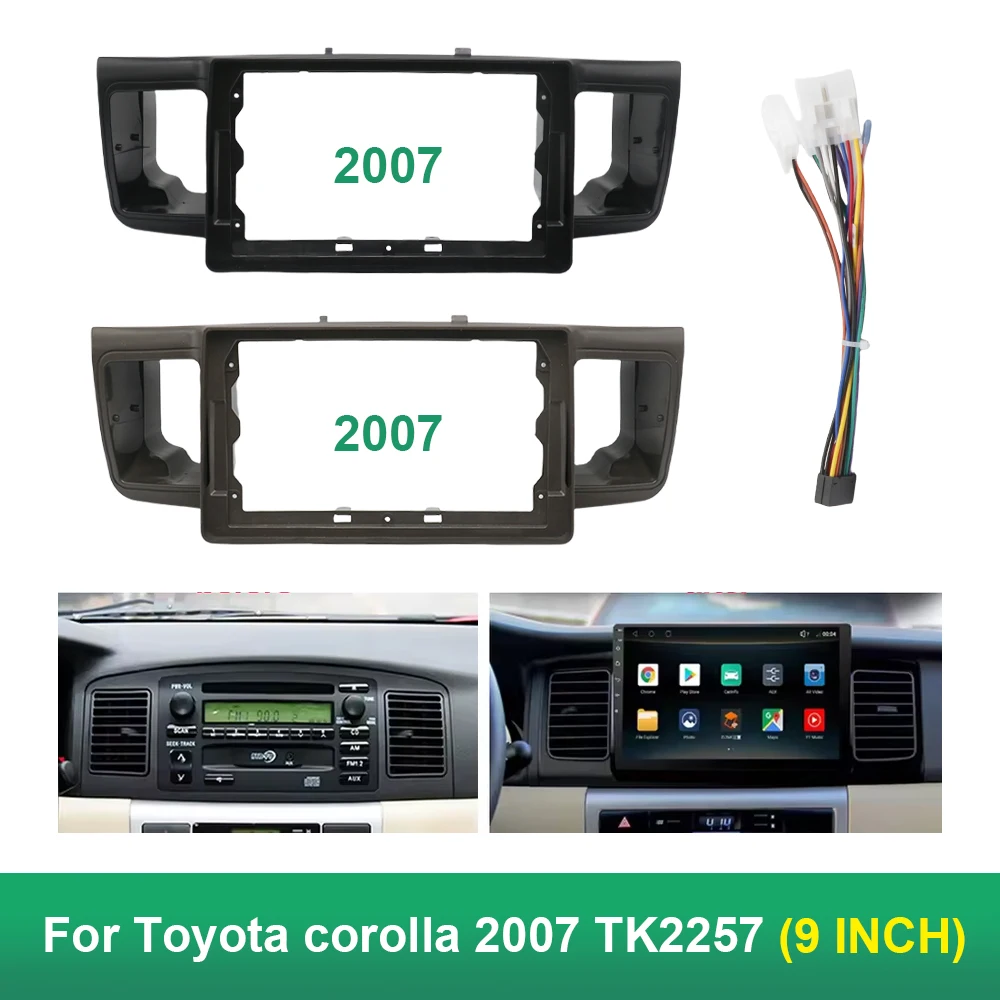 9inch For 2007 Toyota corolla dvd android stereo frame panel fascia dashboard audio player screen cables navigation harness
9inch For 2007 Toyota corolla dvd android stereo frame panel fascia dashboard audio player screen cables navigation harness
