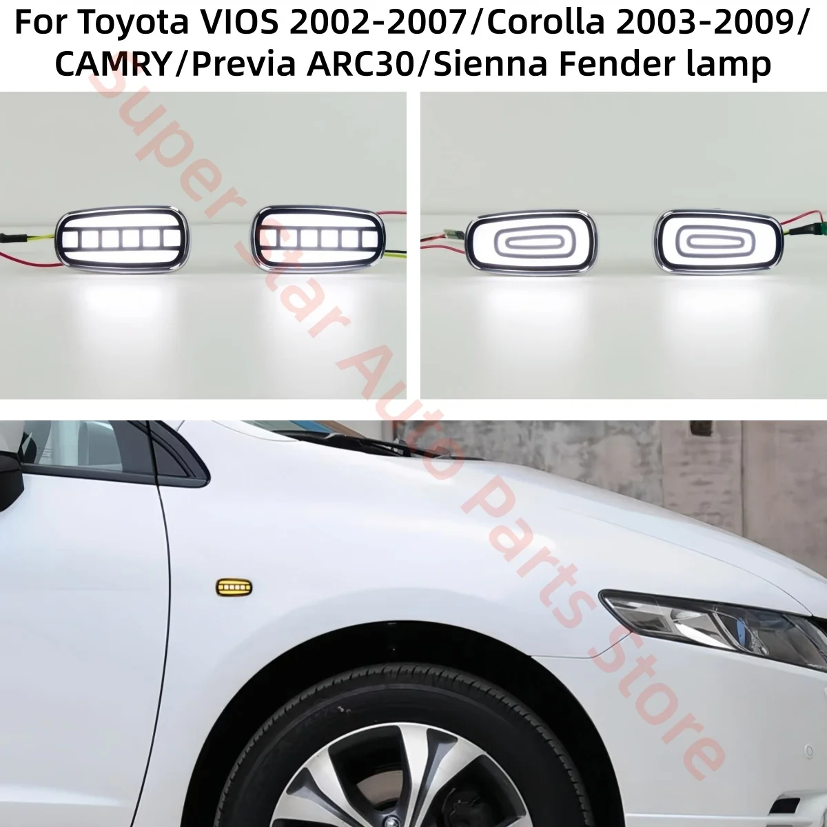 Светодиодный светильник для Toyota VIOS 2002-2007/Corolla 2003-2009/CAMRY/Previa ARC30/Sienna, автомобильные детали специального назначения, двухцветные указатели поворота
Светодиодный светильник для Toyota VIOS 2002-2007/Corolla 2003-2009/CAMRY/Previa ARC30/Sienna, автомобильные детали специального назначения, двухцветные указатели поворота