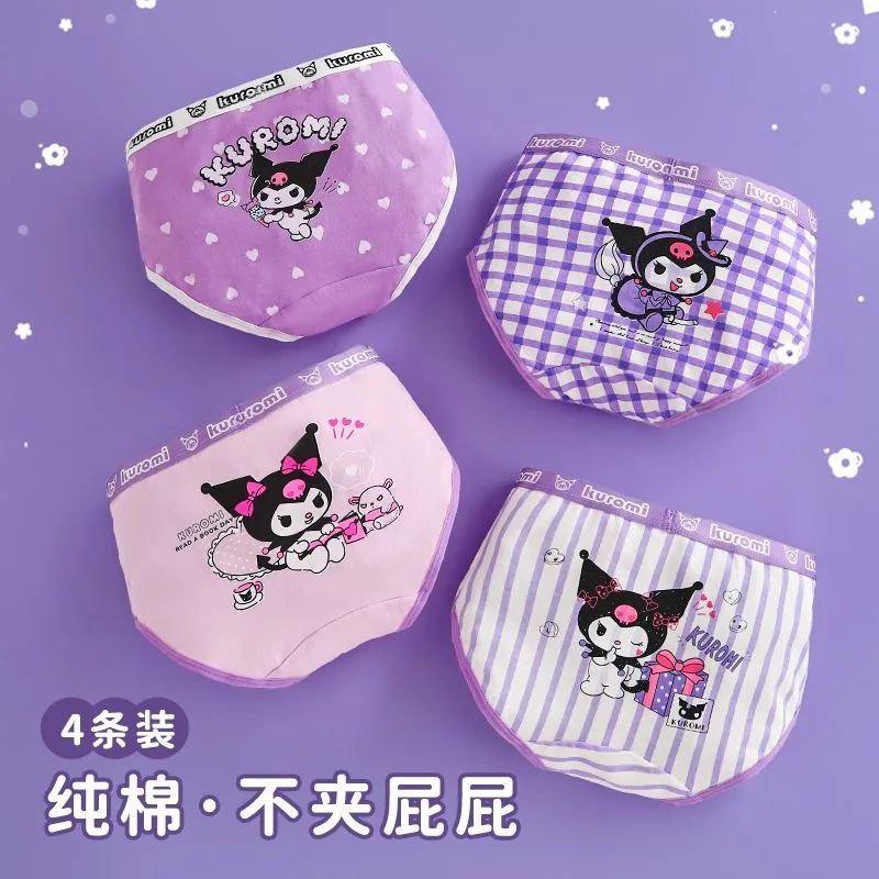 4pcs Kawaii Kuromi Anime Sanrio Children Pure Cotton Underpants Cute Cartoon Flat Baby Triangle Pants Clothes Gifts for Kids
4pcs Kawaii Kuromi Anime Sanrio Children Pure Cotton Underpants Cute Cartoon Flat Baby Triangle Pants Clothes Gifts for Kids