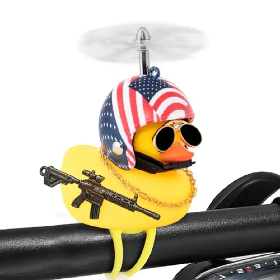 Rubber Duck Bike Bell, Squeeze Ducks with Helmet for Cycling Car Dashboard Decorations Motorcycle Bicycle Accessories
Rubber Duck Bike Bell, Squeeze Ducks with Helmet for Cycling Car Dashboard Decorations Motorcycle Bicycle Accessories