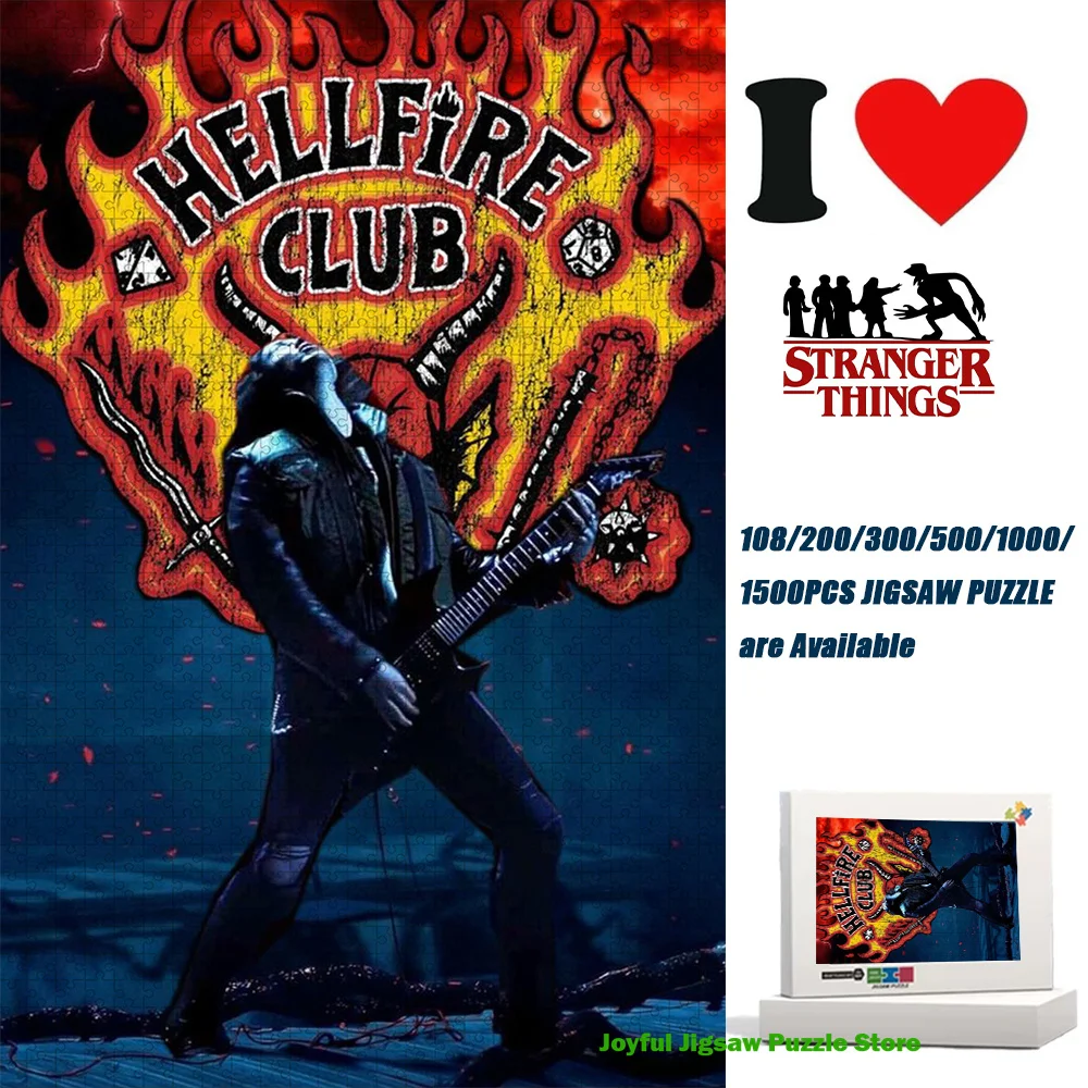Stranger Things Eddie Munson Guitar Jigsaw Puzzle Hellfire Club 108/200/300/500/1000/1500 Pieces for Adults Decompression Toy
Stranger Things Eddie Munson Guitar Jigsaw Puzzle Hellfire Club 108/200/300/500/1000/1500 Pieces for Adults Decompression Toy