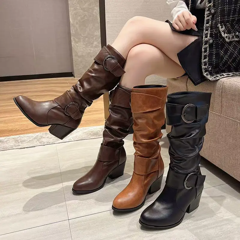 2025 Fall/Winter Fashion Women's Boots High-Quality Thick Heels Long Trousers Slimming and Warm Cotton Shoes Size 35-42
2025 Fall/Winter Fashion Women's Boots High-Quality Thick Heels Long Trousers Slimming and Warm Cotton Shoes Size 35-42