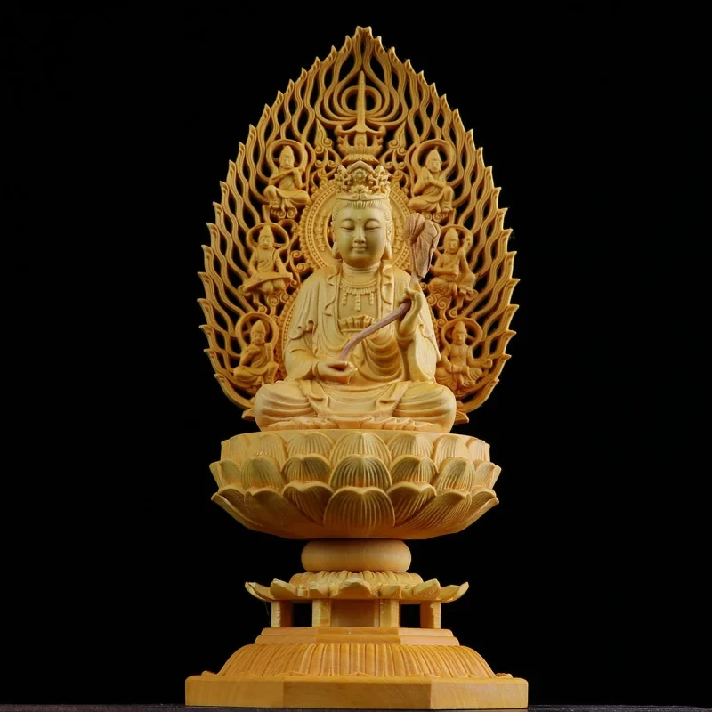 Boxwood carving Guardian Bodhisattva Buddha statue Mahasthamaprapta Bodhisattva home Buddhist hall offering peace ornament
Boxwood carving Guardian Bodhisattva Buddha statue Mahasthamaprapta Bodhisattva home Buddhist hall offering peace ornament