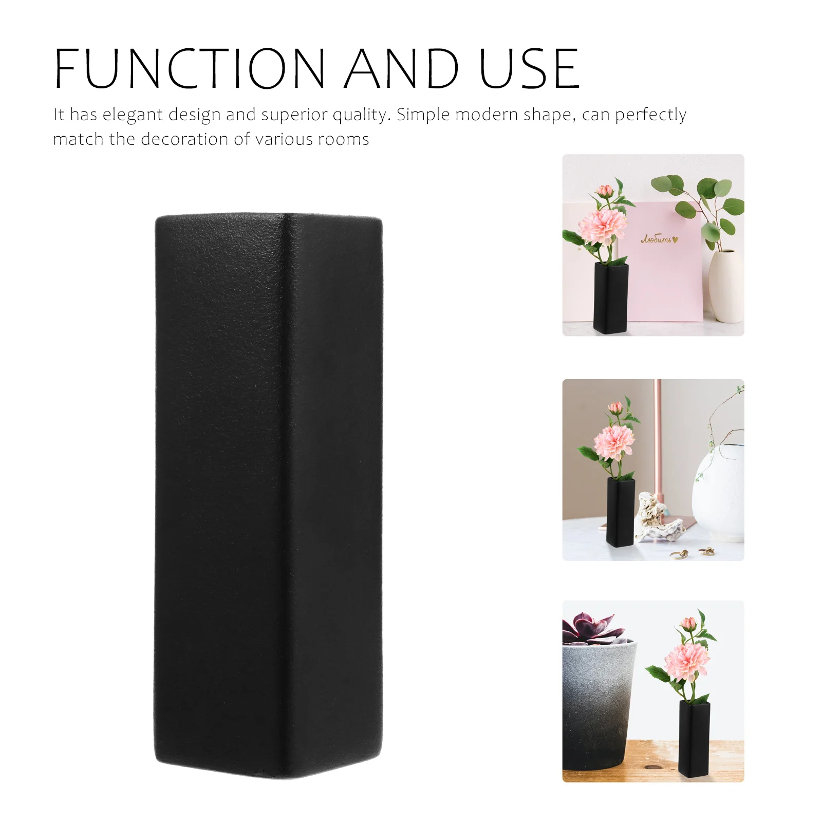 1Pcs Black Ceramic Square Vase Hydroponic Flower Planter Decorative Container Air Plant Pot Ornament Ceramic Vase Ornament
1Pcs Black Ceramic Square Vase Hydroponic Flower Planter Decorative Container Air Plant Pot Ornament Ceramic Vase Ornament