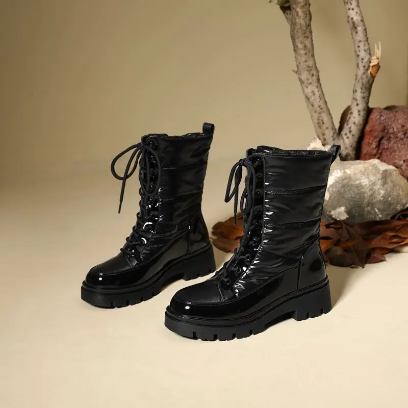 Girseaby Fashion shoes Luxury Casual Women's Winter Snow Booties Round Toe Thick Heel Lace Warm Plush Casual Plus Size 43-44
Girseaby Fashion shoes Luxury Casual Women's Winter Snow Booties Round Toe Thick Heel Lace Warm Plush Casual Plus Size 43-44