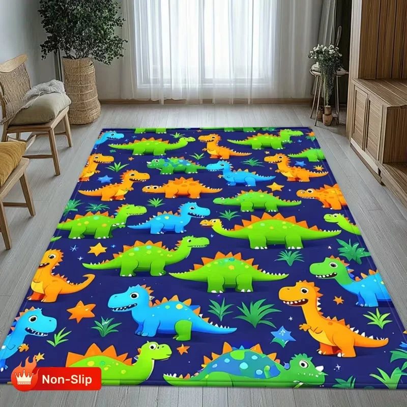 Cute Colorful Cartoon Dinosaur Printed Floor Mat, Soft Rug for Kids Bedroom Living Room, Playful Home Decor Carpet
Cute Colorful Cartoon Dinosaur Printed Floor Mat, Soft Rug for Kids Bedroom Living Room, Playful Home Decor Carpet
