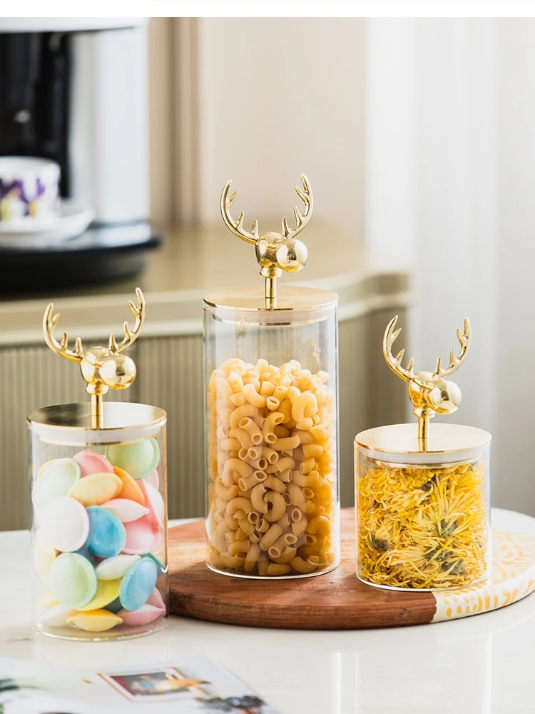 brass household large storage sealed jar High-grade glass Food tea items
brass household large storage sealed jar High-grade glass Food tea items