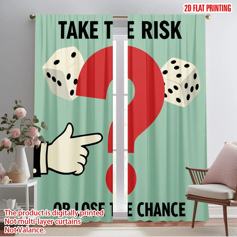 2pcs 2D flat printing Party Curtain Take Risk Chance Dice Fabric Without Electricity Festive Wall Decor Perfect for gold wall
2pcs 2D flat printing Party Curtain Take Risk Chance Dice Fabric Without Electricity Festive Wall Decor Perfect for gold wall