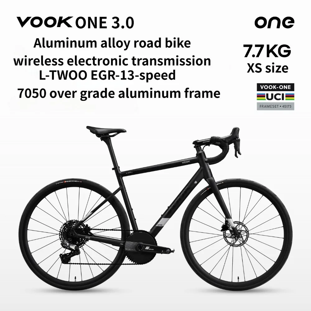 VOOK ONE 3.0 Alloy Road Bicycle L-TWOO EGR-13 Speed Wireless Electronic Variable Speed Hydraulic Disc Brake 700 * 28C Wheel Set
VOOK ONE 3.0 Alloy Road Bicycle L-TWOO EGR-13 Speed Wireless Electronic Variable Speed Hydraulic Disc Brake 700 * 28C Wheel Set