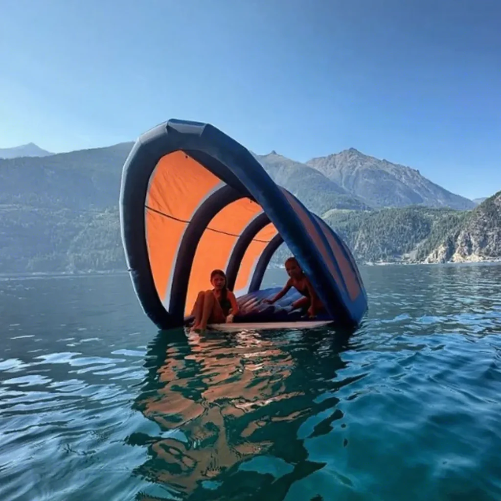 Camping inflatable floating island, inflatable floating reef, family camping water raft tent
Camping inflatable floating island, inflatable floating reef, family camping water raft tent