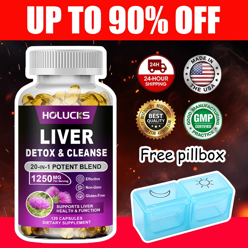 Organic Liver Detox & Cleanse Supplement, for Gentle Detox, Improves Energy, Metabolism & Overall Wellness, Promotes Clear Skin
Organic Liver Detox & Cleanse Supplement, for Gentle Detox, Improves Energy, Metabolism & Overall Wellness, Promotes Clear Skin