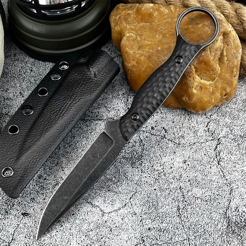 Нож с фиксированным лезвием для кемпинга на открытом воздухе, лезвие D2, ручка G10, военный тактический охотничий нож для выживания, режущие рыболовные инструменты с ножнами
Нож с фиксированным лезвием для кемпинга на открытом воздухе, лезвие D2, ручка G10, военный тактический охотничий нож для выживания, режущие рыболовные инструменты с ножнами