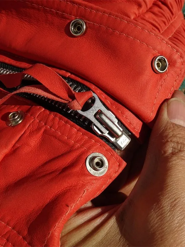 Lightly Frosted Genuine Sheepskin Leather Jacket Orange Red Men's Women's Hong Kong Style Oversized Lapel Leather Jacket
Lightly Frosted Genuine Sheepskin Leather Jacket Orange Red Men's Women's Hong Kong Style Oversized Lapel Leather Jacket