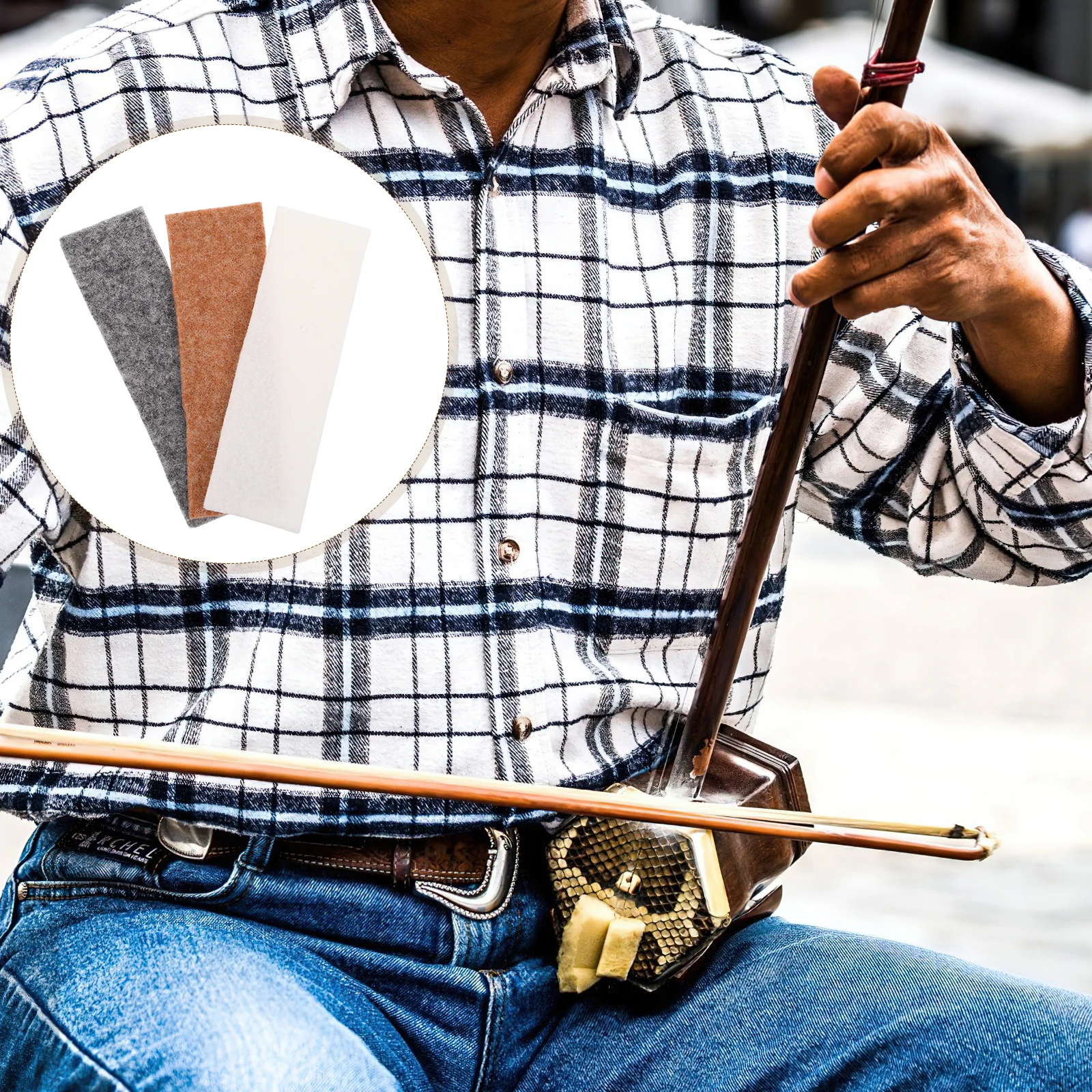 3pcs Wool Felt Erhu Sound Reduction Pads Noise Silencers Dampeners Tone Control Accessories Musical Instruments
3pcs Wool Felt Erhu Sound Reduction Pads Noise Silencers Dampeners Tone Control Accessories Musical Instruments