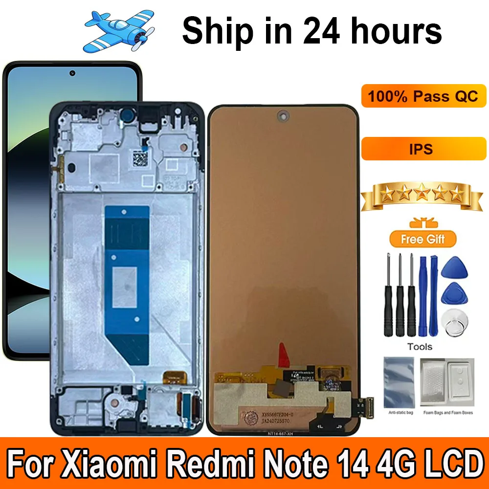 6.67"AMOLED For Xiaomi Redmi Note 14 4G LCD Display Wth Frame Touch Panel Digitizer Replacement For Redmi Note14 4G EU LCD
6.67"AMOLED For Xiaomi Redmi Note 14 4G LCD Display Wth Frame Touch Panel Digitizer Replacement For Redmi Note14 4G EU LCD