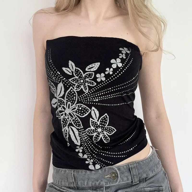 Vintage Tops Floral Print Crop Top Women Sleeveless Vest Party Tshirt Summer Off Shoulder Streetwear 2024
Vintage Tops Floral Print Crop Top Women Sleeveless Vest Party Tshirt Summer Off Shoulder Streetwear 2024