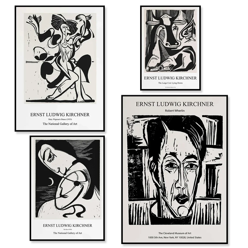 Ernst Ludwig Kirchner - The Kiss 1930, Art Nouveau, woman dancing, German expressionism style art retro poster abstract portrait
Ernst Ludwig Kirchner - The Kiss 1930, Art Nouveau, woman dancing, German expressionism style art retro poster abstract portrait