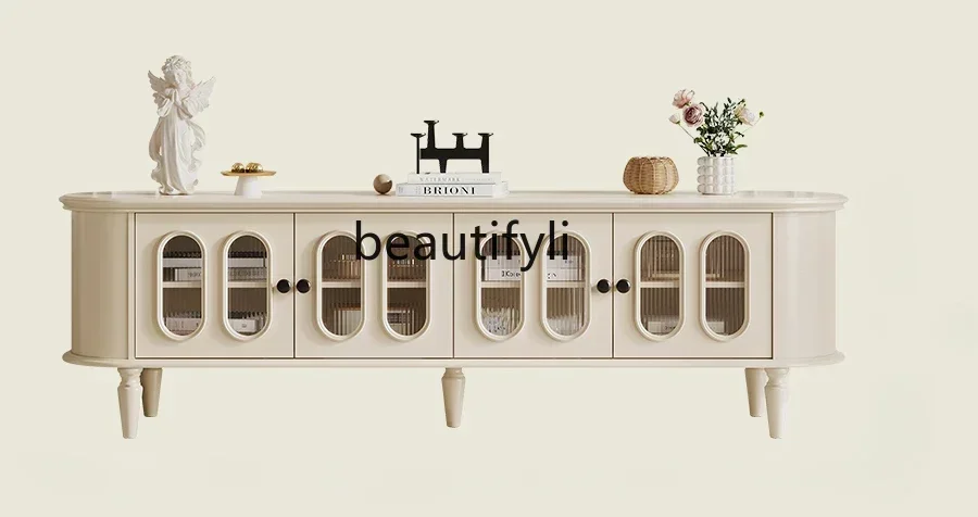 lt French cream style white solid wood TV cabinet small apartment household living room storage cabinet
lt French cream style white solid wood TV cabinet small apartment household living room storage cabinet
