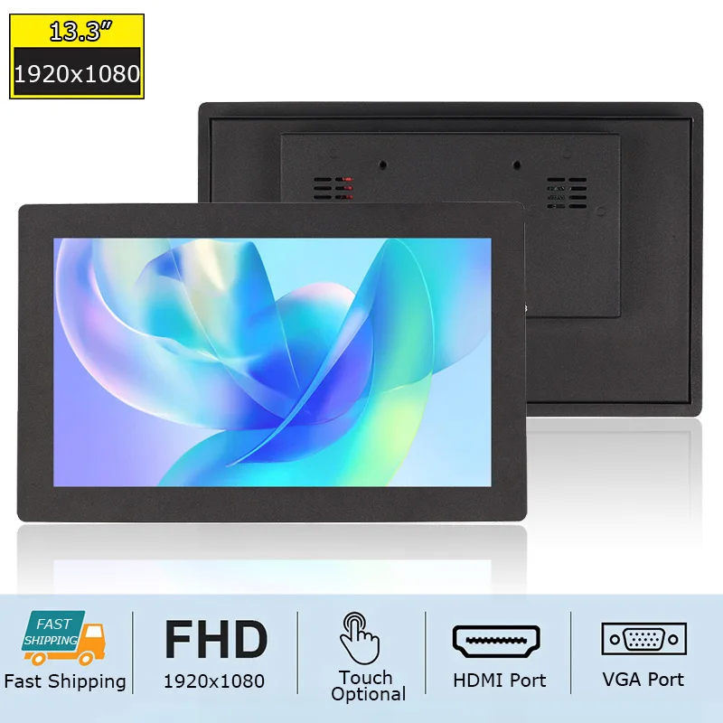 13.3 Inch HD 1920x1080 Industrial Touch Screen Monitor Panel Mount Embedded Capacitive/Resistive VGA for HDMI for Equipment
13.3 Inch HD 1920x1080 Industrial Touch Screen Monitor Panel Mount Embedded Capacitive/Resistive VGA for HDMI for Equipment
