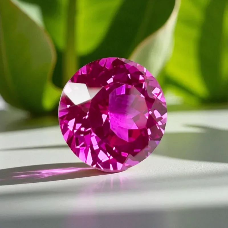 L-Lab Grown Sapphire Hot Pink Color Round Shape Charms Bead for Diy Jewelry Making Bracelet Materials Selectable AGL Certificate 
L-Lab Grown Sapphire Hot Pink Color Round Shape Charms Bead for Diy Jewelry Making Bracelet Materials Selectable AGL Certificate