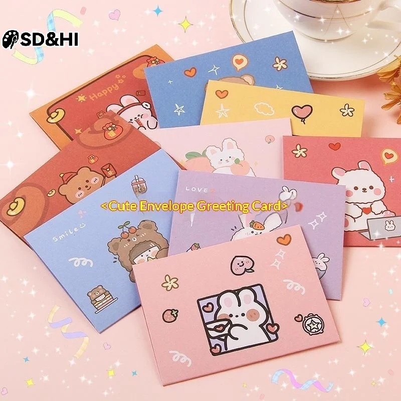 10pcs Bear Rabbit Blessing Thank Envelope Ins Cartoon Decoration Letter Paper Foldable Beautiful Cartoon Greeting Card
10pcs Bear Rabbit Blessing Thank Envelope Ins Cartoon Decoration Letter Paper Foldable Beautiful Cartoon Greeting Card