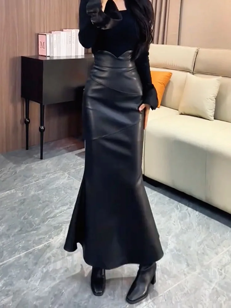 Американская модная облегающая юбка-рыбий хвост из искусственной кожи с высокой талией для осени и зимы, новая модель, индивидуальный стиль, для женщин, для повседневной носки, кор...
Американская модная облегающая юбка-рыбий хвост из искусственной кожи с высокой талией для осени и зимы, новая модель, индивидуальный стиль, для женщин, для повседневной носки, кор...