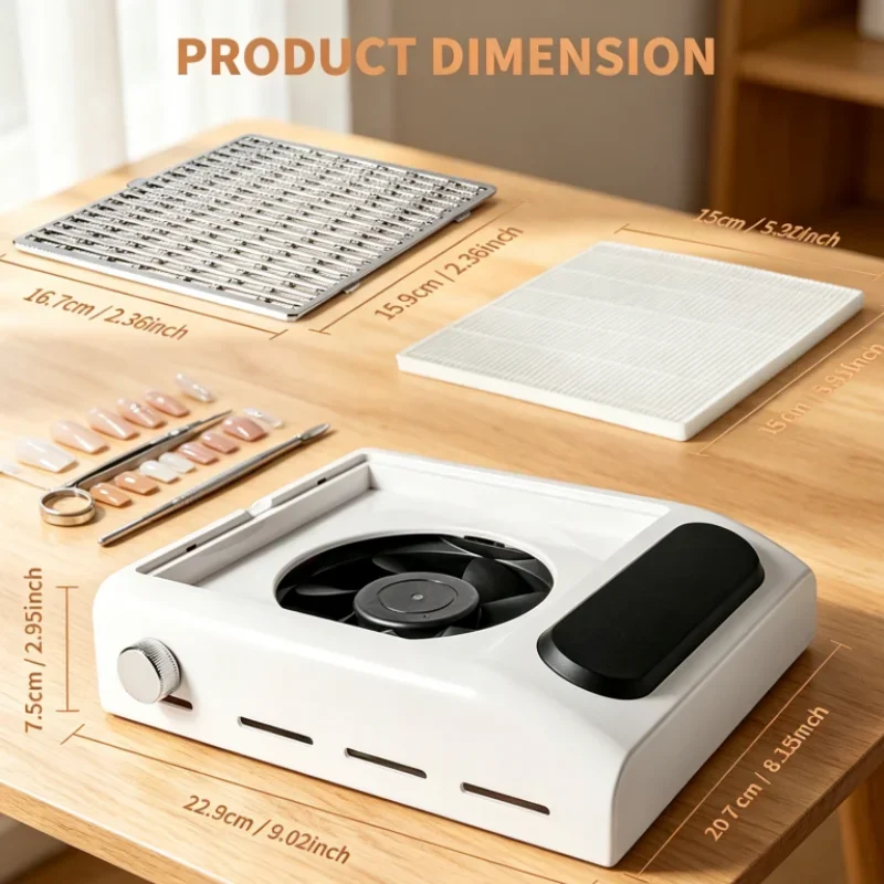 Strong Suction Professional Nail Vacuum Cleaner for Acrylic Nails Low Noise Powerful Manicure Dust Collector Low Noise
Strong Suction Professional Nail Vacuum Cleaner for Acrylic Nails Low Noise Powerful Manicure Dust Collector Low Noise