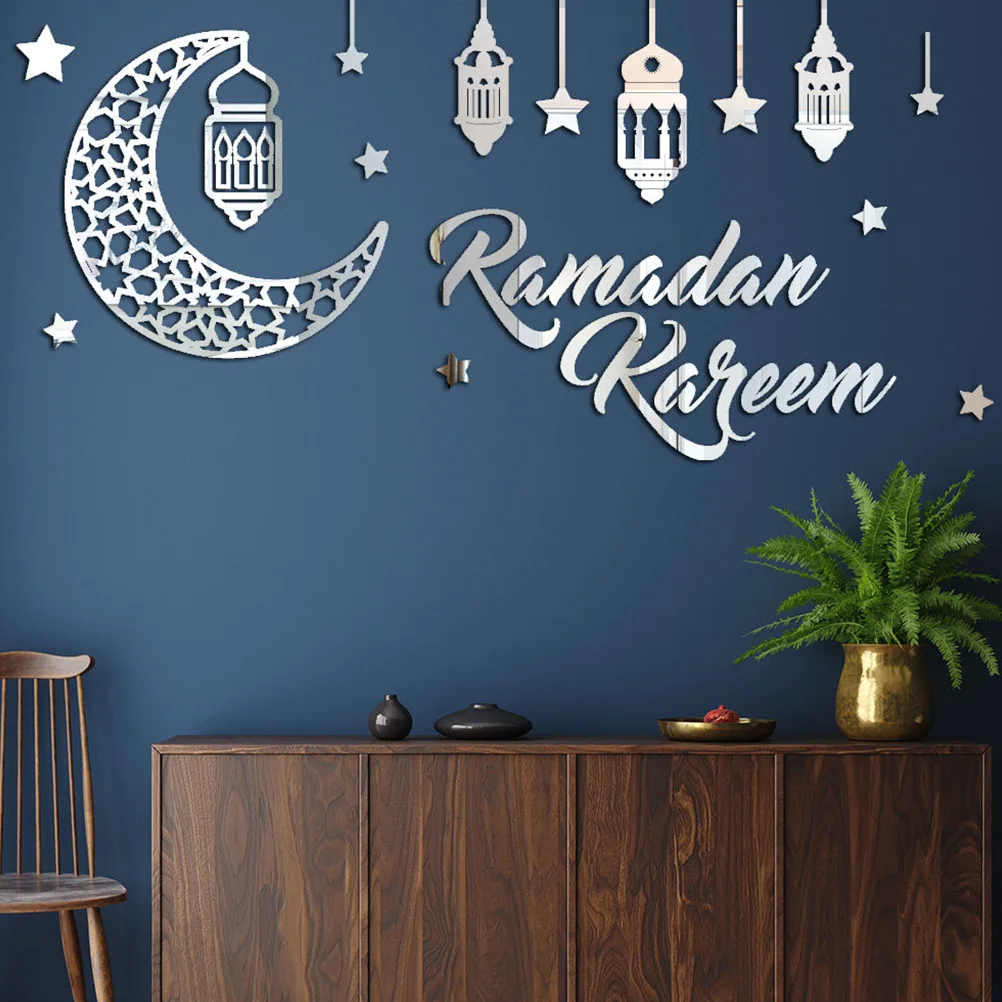 1 Sheet Moon Star Acrylic Mirror Wall Decal Removable Diy Sticker For Home Window Eid Decor Wall Art Adhesive Stickers Ramadan 
1 Sheet Moon Star Acrylic Mirror Wall Decal Removable Diy Sticker For Home Window Eid Decor Wall Art Adhesive Stickers Ramadan