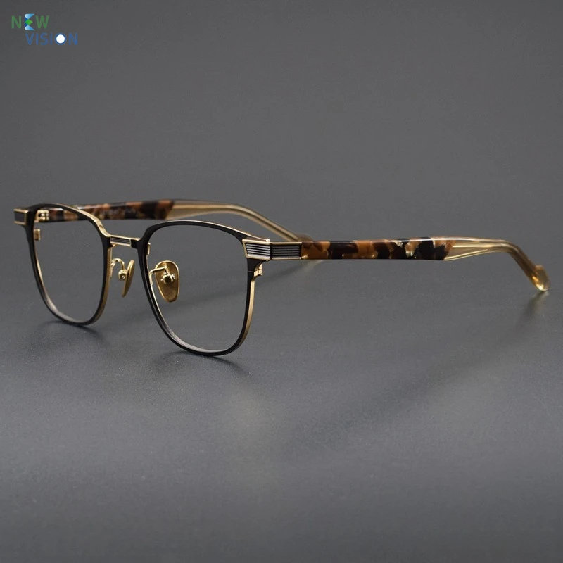 High Quality Pure Titanium Glasses Men Large Frame Square Business Optical Eyeglass Frames Black Gold Women Prescription Eyewear
High Quality Pure Titanium Glasses Men Large Frame Square Business Optical Eyeglass Frames Black Gold Women Prescription Eyewear