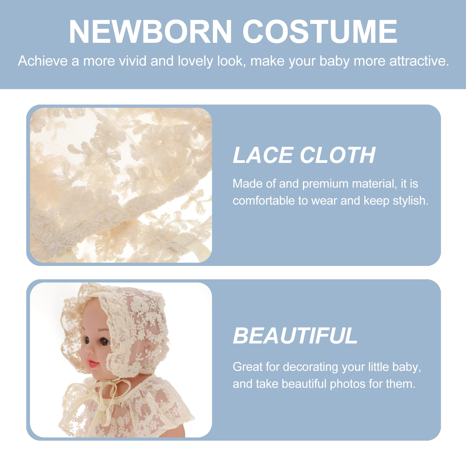 2pcs 1 Newborn Baby Hat Set Costume Outfits Lace Pants Photography Clothes Stylish Comfortable Lovely Infant Set
2pcs 1 Newborn Baby Hat Set Costume Outfits Lace Pants Photography Clothes Stylish Comfortable Lovely Infant Set