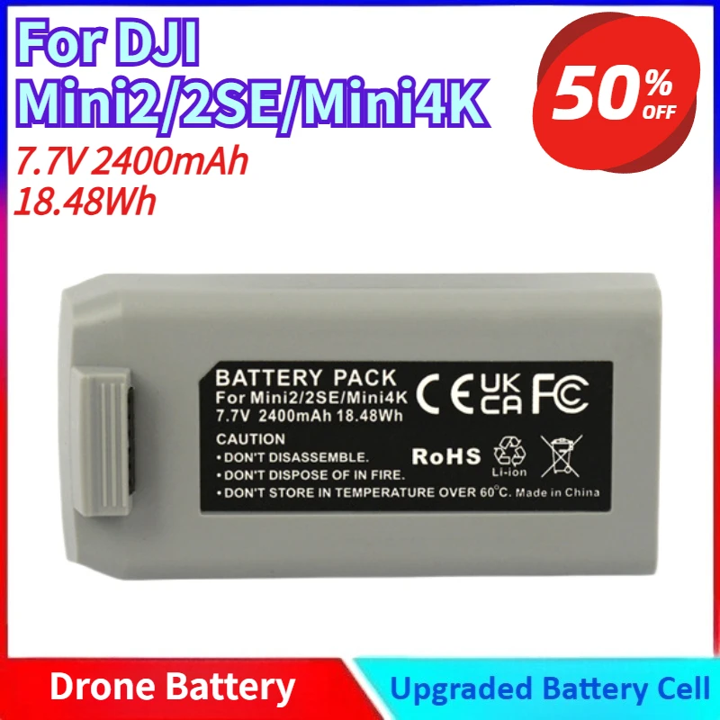New 7.7V 2400mAh New General-purpose Mini2 Battery for DJI Mini 4K Capacity Compatible with Series Drone Replace Accessories
New 7.7V 2400mAh New General-purpose Mini2 Battery for DJI Mini 4K Capacity Compatible with Series Drone Replace Accessories