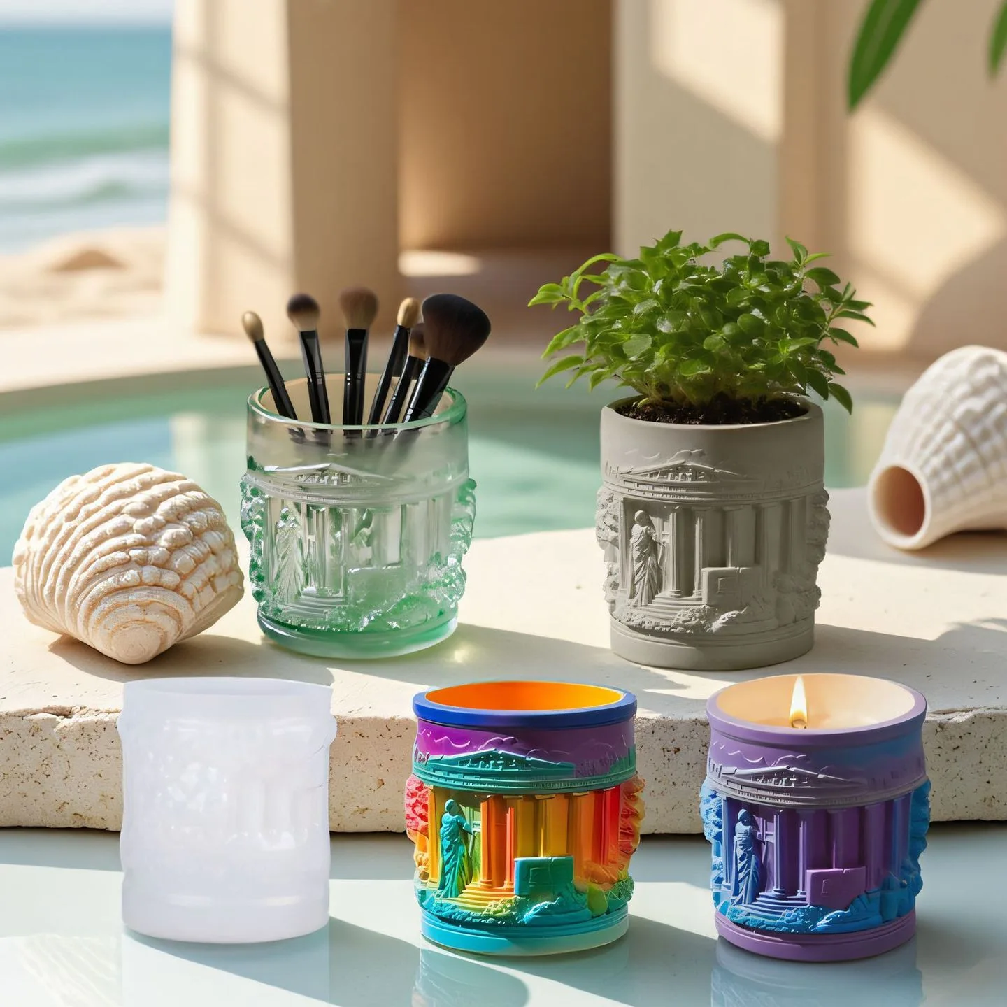 New Mould DIY Resin Drip Candle Holder & Vase Silicone Mold Temple-Style Cement Stone Decorative Display Stand Christmas Molds
New Mould DIY Resin Drip Candle Holder & Vase Silicone Mold Temple-Style Cement Stone Decorative Display Stand Christmas Molds