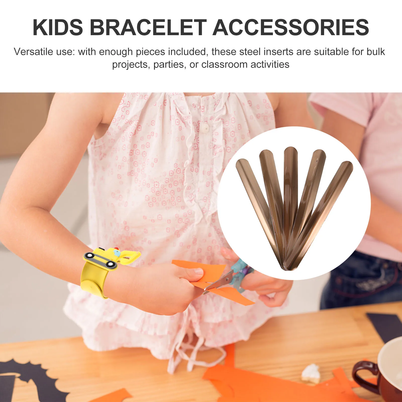 50 pcs Slap Bracelet Steel Sheet Smooth Wrist Bands Kids Accessories Diy Project Metal Insert
50 pcs Slap Bracelet Steel Sheet Smooth Wrist Bands Kids Accessories Diy Project Metal Insert